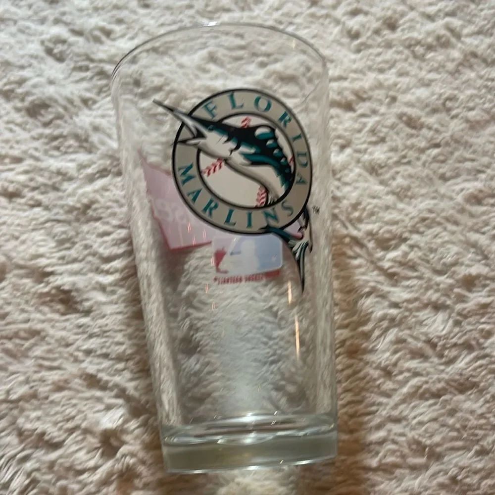 Florida Marlins Budweiser glass